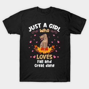 Just a Girl who Loves Great Dane T-Shirt